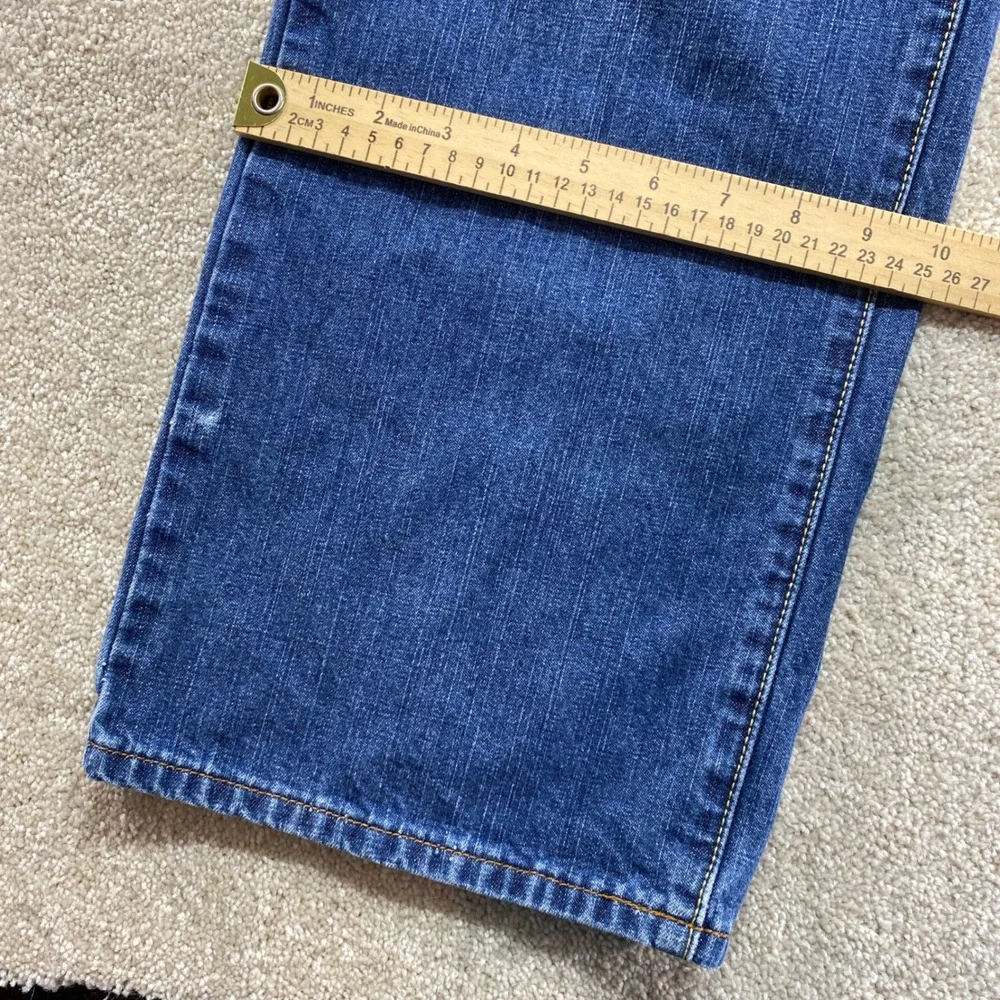 Lucky Brand Rivington Bootcut Jeans Mens 34 Short‎ Blue Medium Wash Distressed
